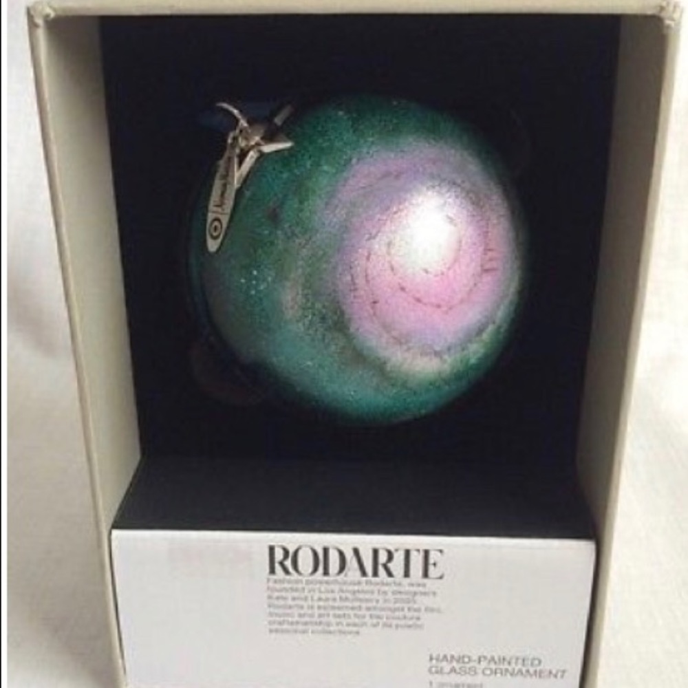 Hand Painted Galaxy Glass Ornament 3”